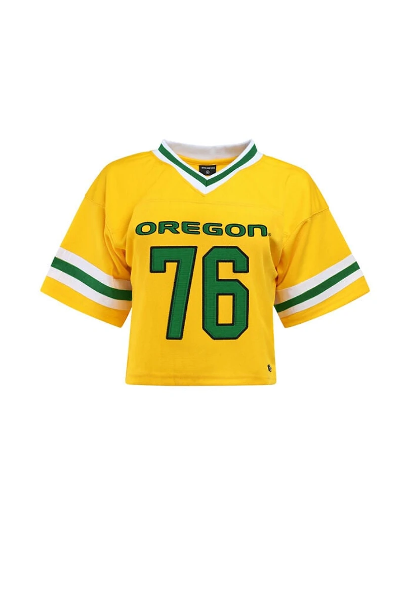 HYPE & VICE Oregon Ducks Cropped Football Jersey