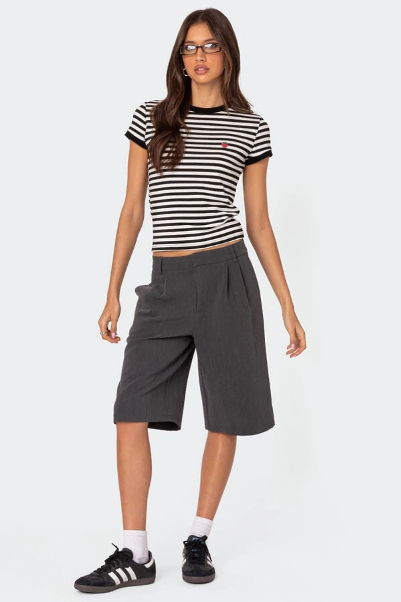 Edikted Strawberry Fields Striped T-Shirt