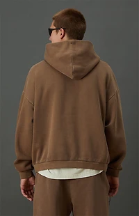 A.R.C. Brown Vintage Wash Heavyweight Fleece Hoodie