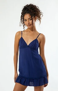 LA Hearts Aspyn Linen Babydoll Mini Dress