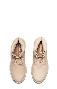 Timberland Women's Beige Premium 6inch Waterproof Lace-Up Boots