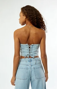 Pacsun Aries Denim Corset Top