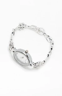 LA Hearts Silver Charm Watch