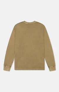 WeSC America Inc Twill Thermal Enzyme Washed Vertical Logo Long Sleeve T-Shirt