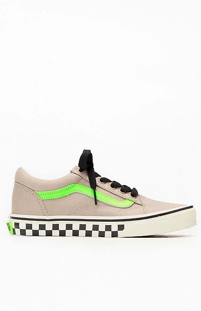 Vans Kids Tan Glow-In-The-Dark Old Skool Shoes