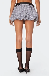 Edikted Plaid Bubble Micro Skort