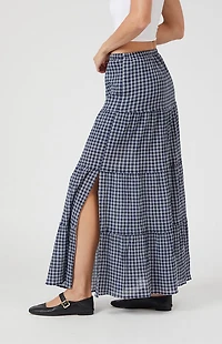 Beverly and Beck Plaid Maxi Skirt
