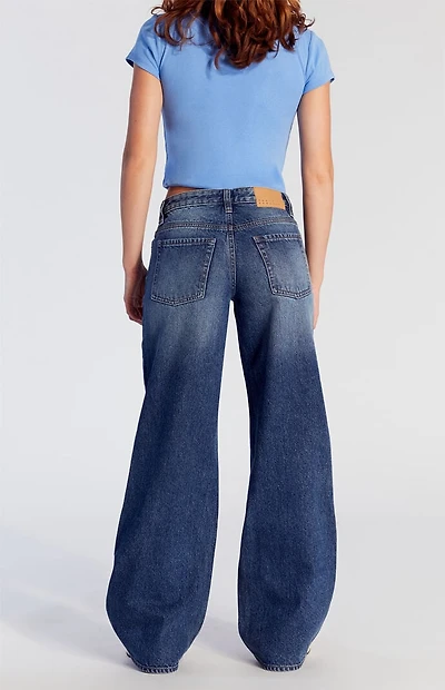 Pacsun Casey Low Rise Baggy Jeans Dark Indigo