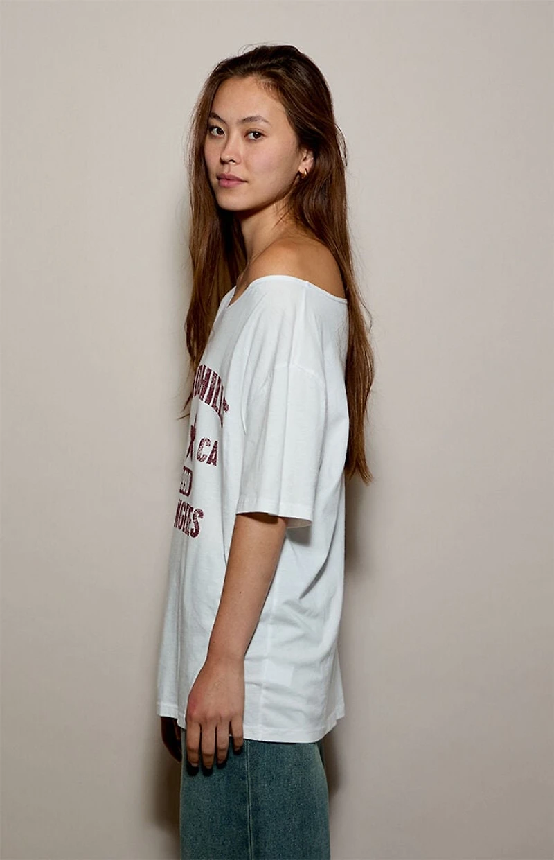 Pacsun Hidden Hills Off-The-Shoulder Oversized T-Shirt