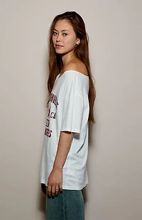 Pacsun Hidden Hills Off-The-Shoulder Oversized T-Shirt