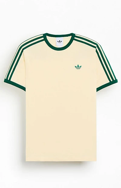 adidas Cream Three Stripe T-Shirt