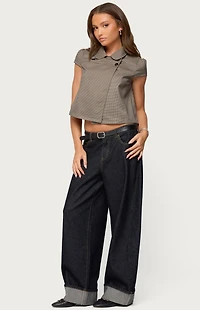 Edikted Haislee Plaid Tailored Shirt