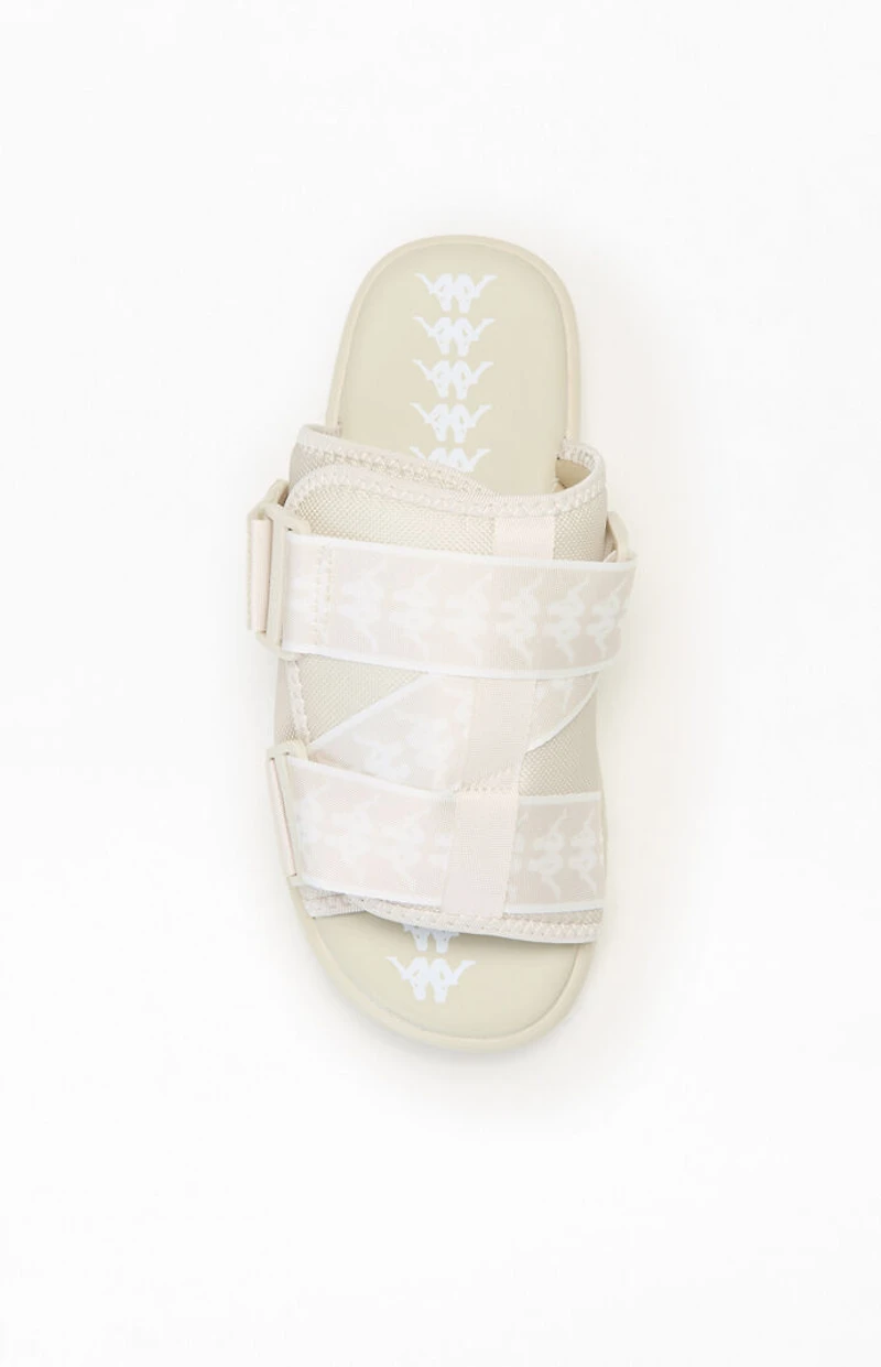 Kappa White 222 Banda Mitel 1 Slide Sandals