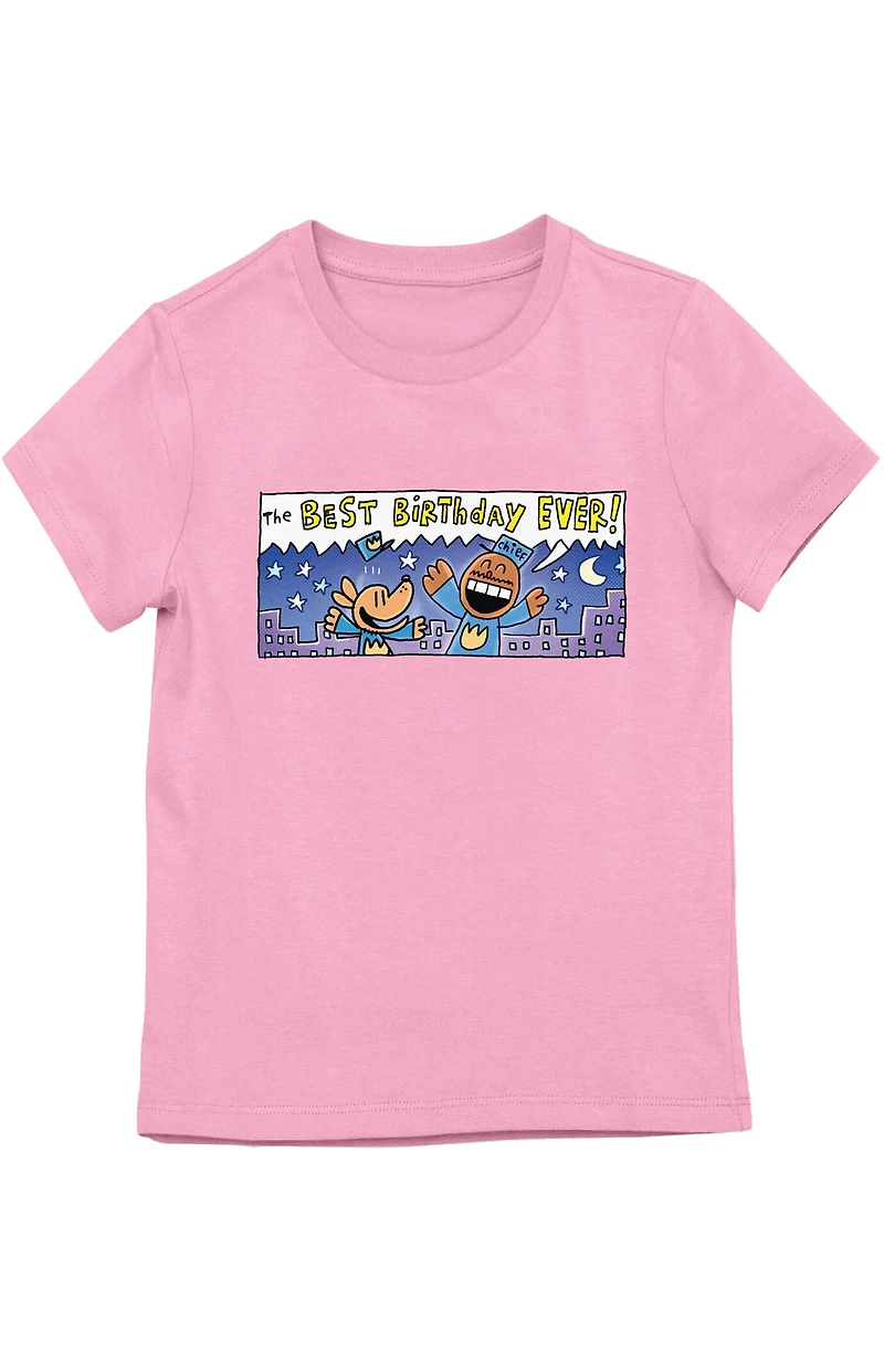 Kids Dog Man The Best Birthday Ever T-Shirt