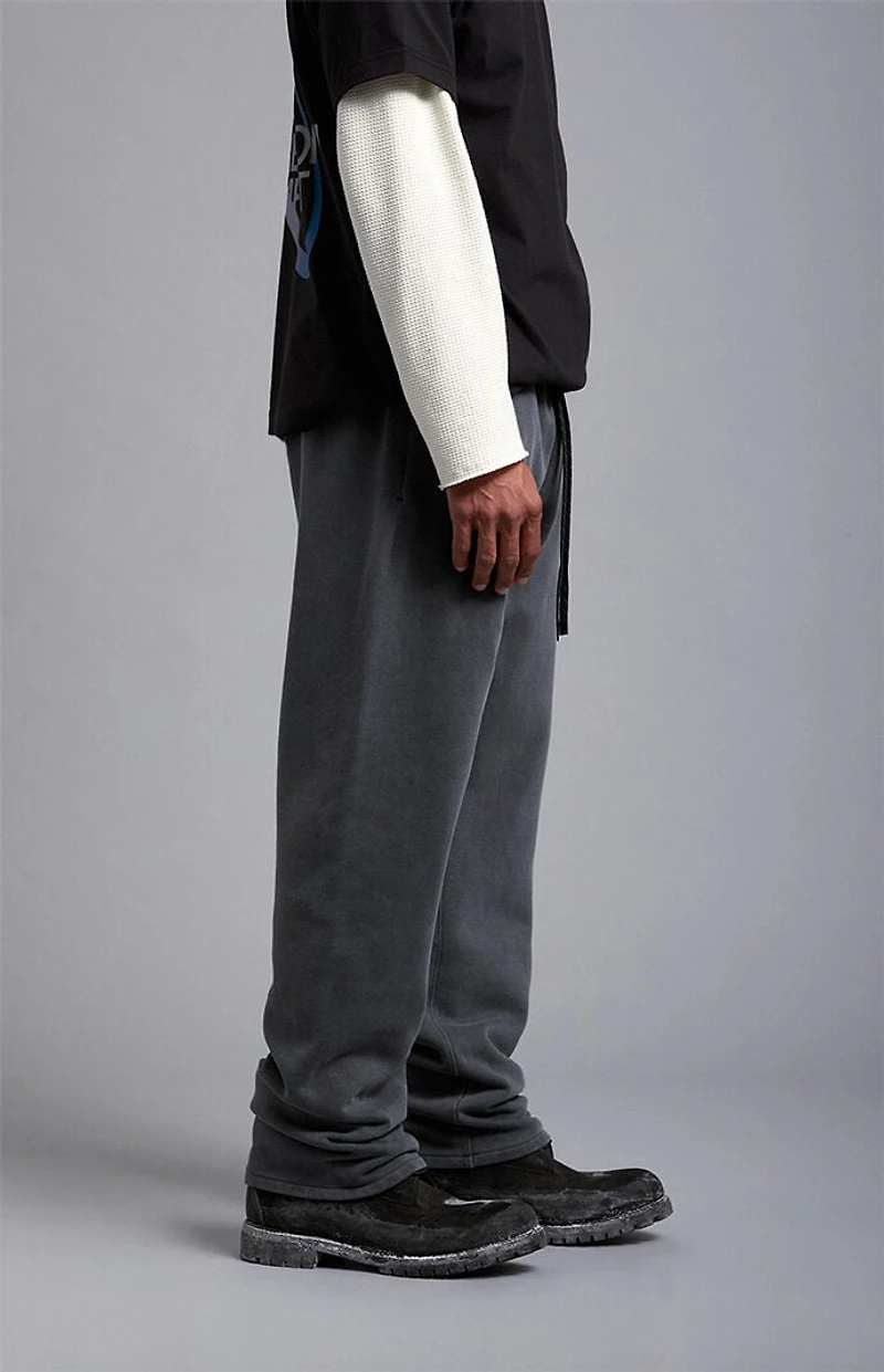 A.R.C. Washed Black Heavyweight Fleece Baggy Sweatpants