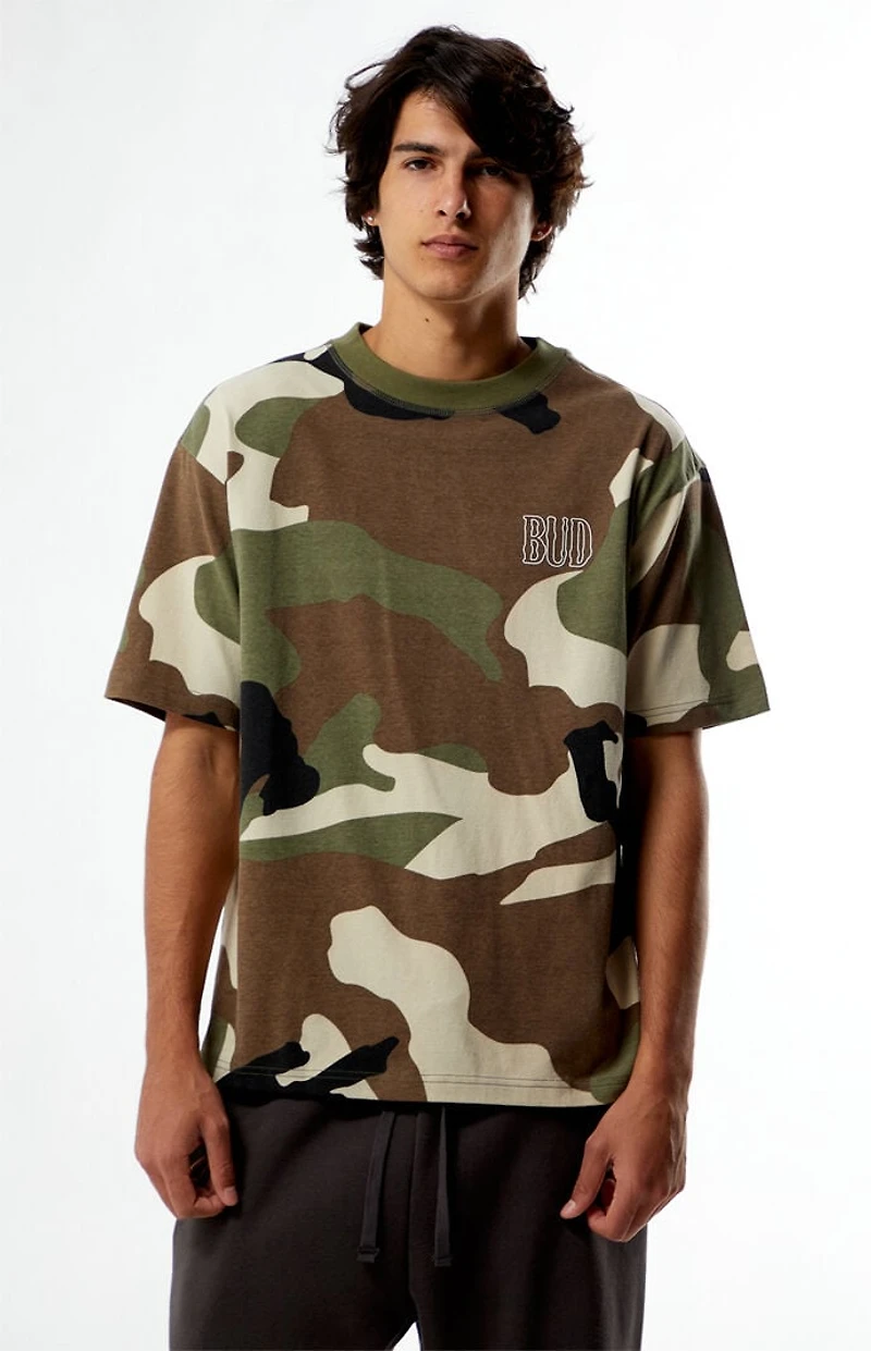 Budweiser By Pacsun Camo Initials T-Shirt