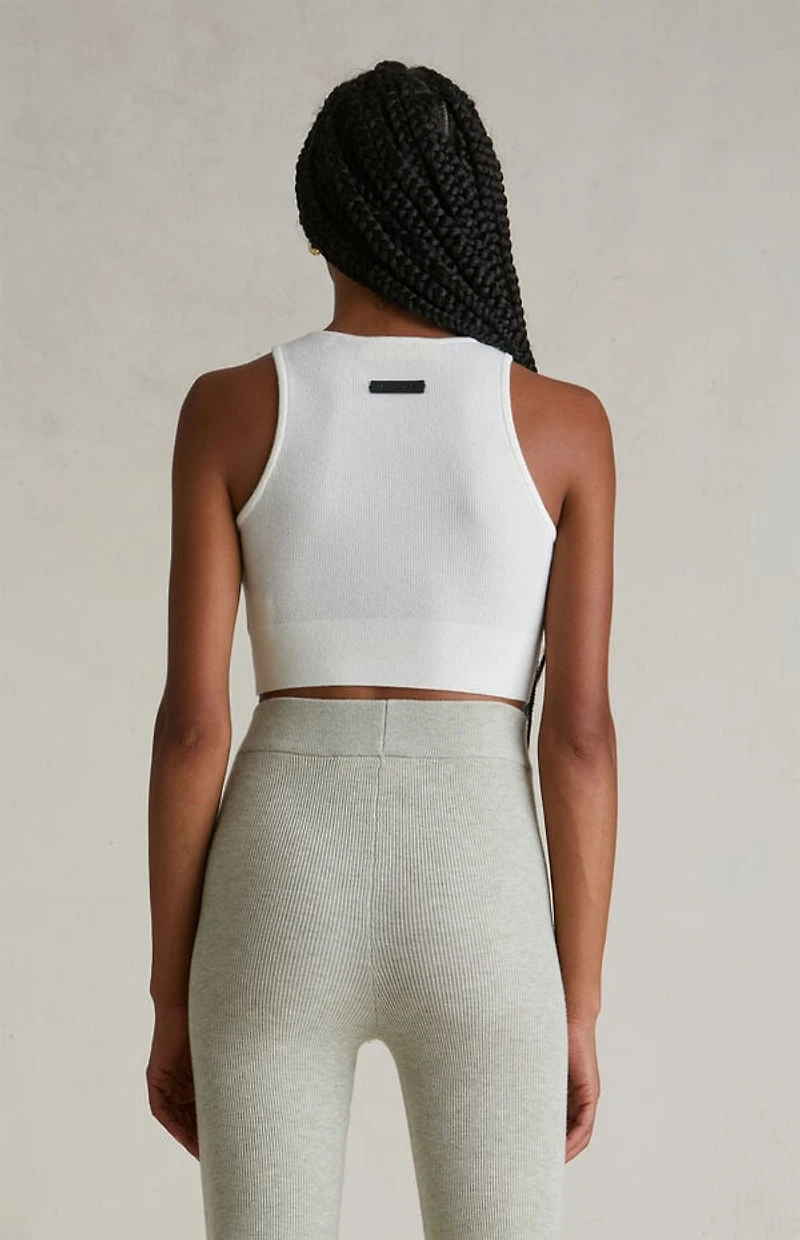 Fear of God ESSENTIALS Women's Cloud White Sport Knit Tank Top