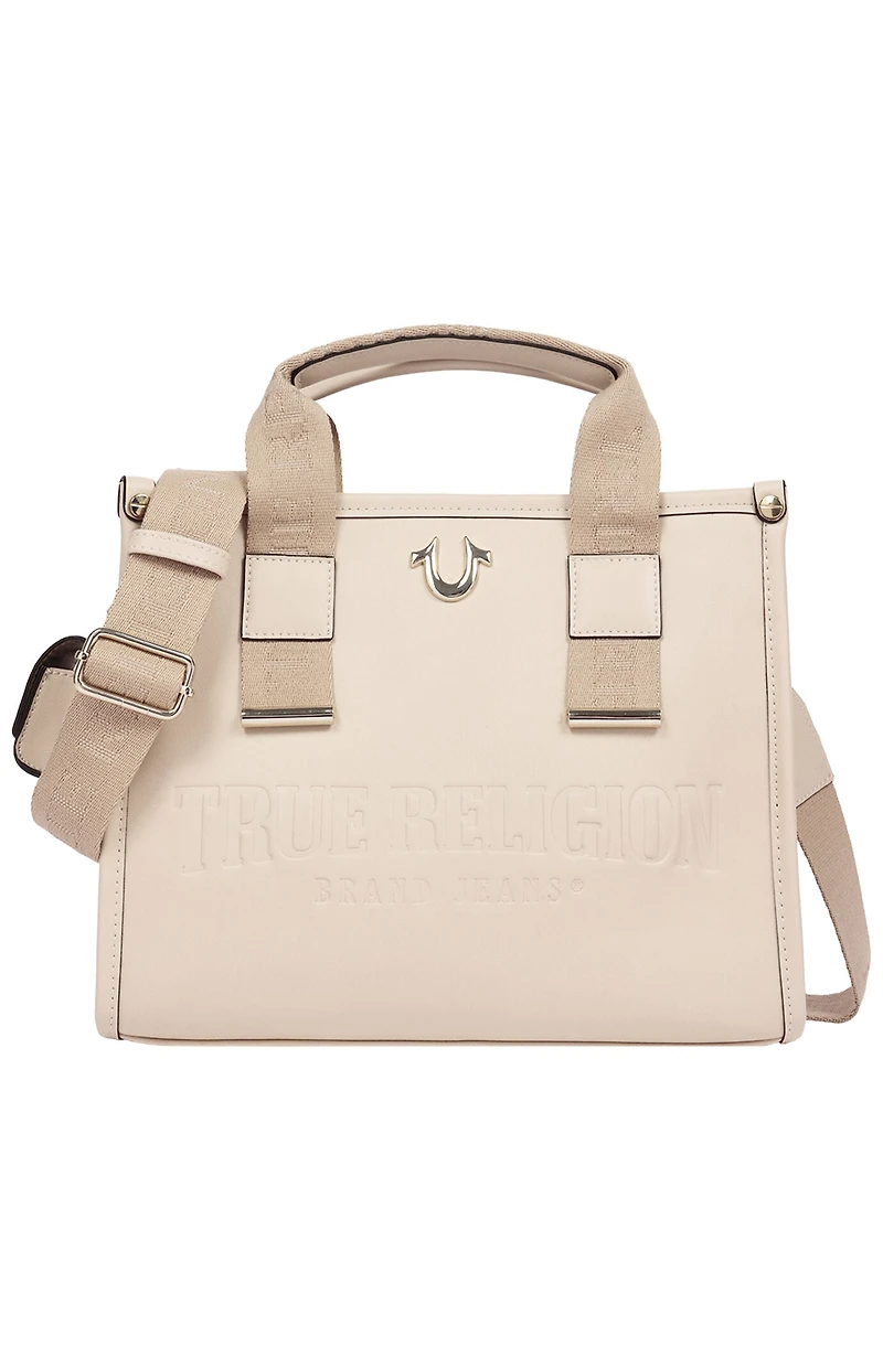 True Religion Brody Smooth Faux Leather Medium Tote Bag