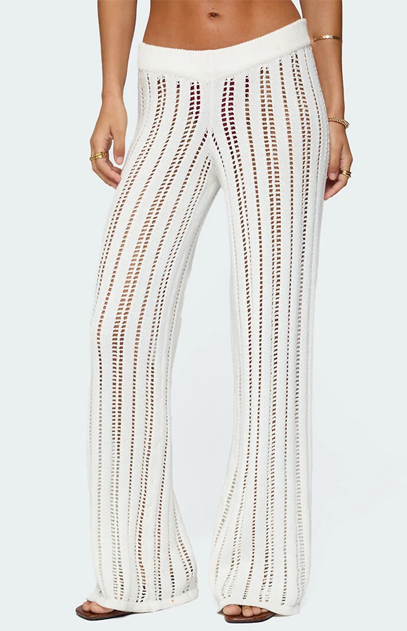 Edikted Echo Ladder Knit Pants