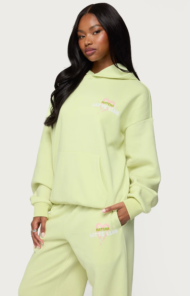 Edikted Matcha Lover Oversized Hoodie