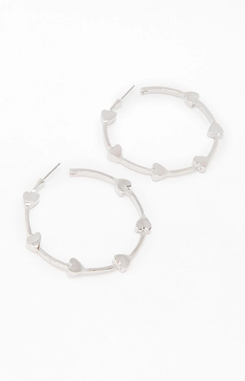 LA Hearts Heart Jumbo Hoop Earrings