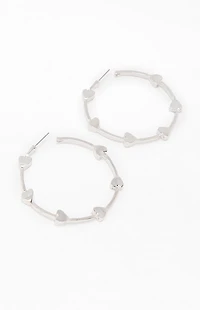 LA Hearts Heart Jumbo Hoop Earrings