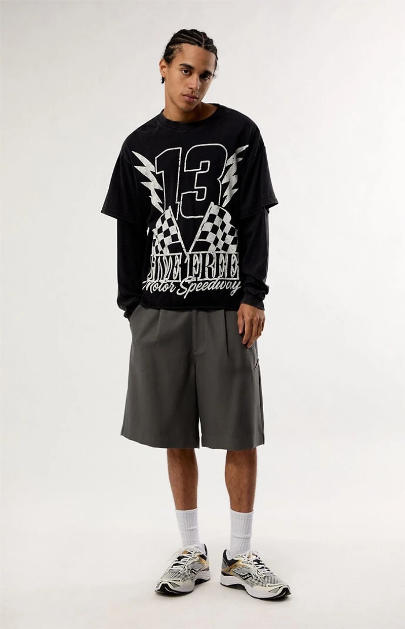 Pacsun Born Free 2fer Long Sleeve Layered T-Shirt
