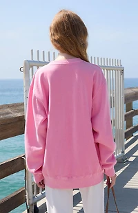 John Galt Light Pink Erica 50 Crew Neck Sweatshirt