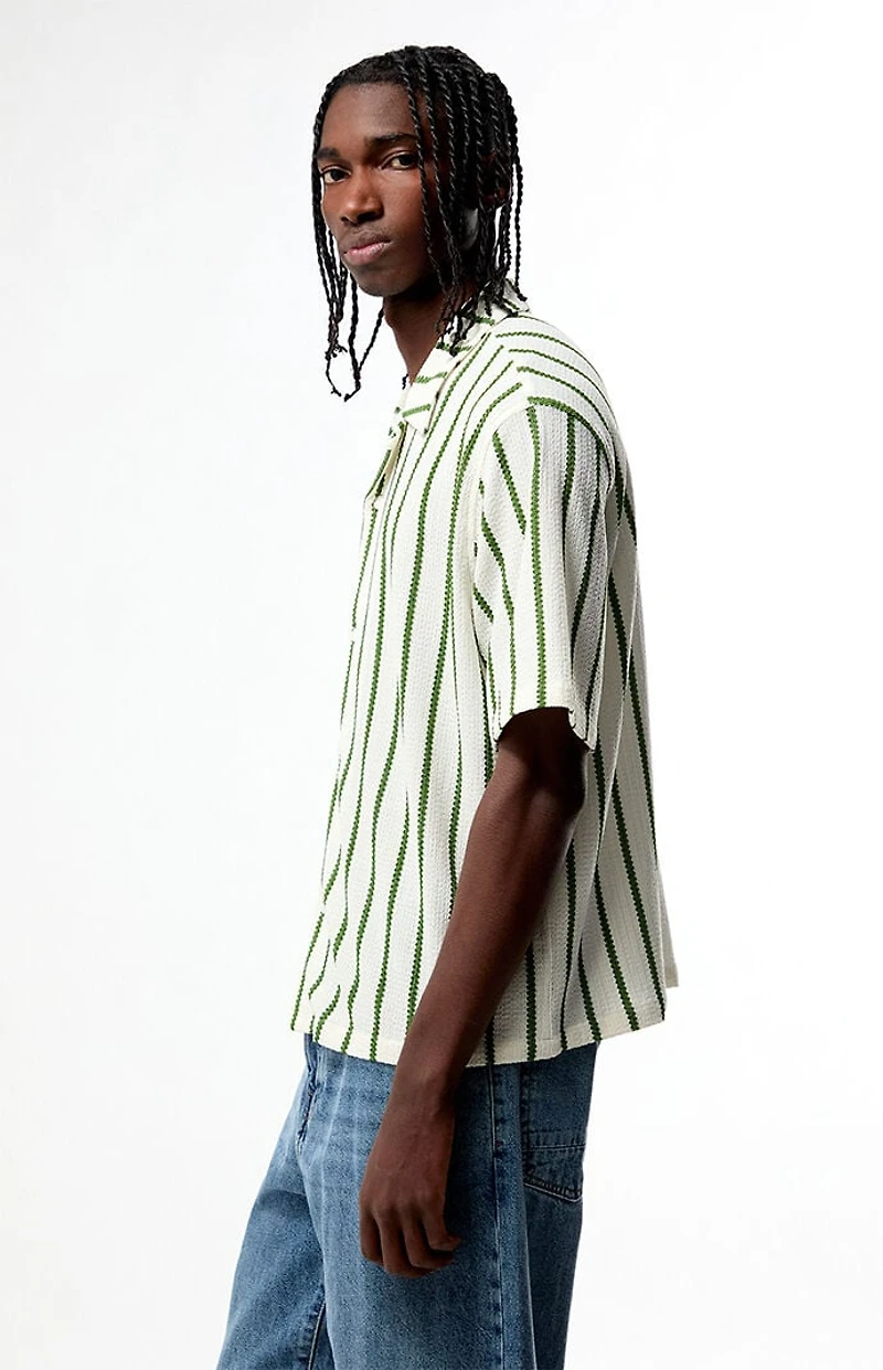 Pacsun Naz Striped Textured Camp Shirt