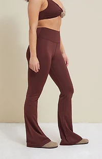 PAC 1980 WHISPER Active Brown Franchise Flare Yoga Pants