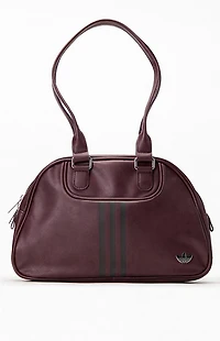 adidas Burgundy Faux Leather Airliner Shoulder Bag