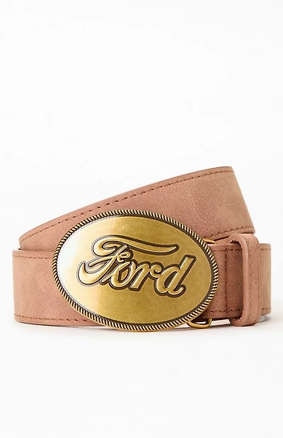 FORD Logo Buckle Leather Belt