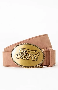 FORD Logo Buckle Leather Belt