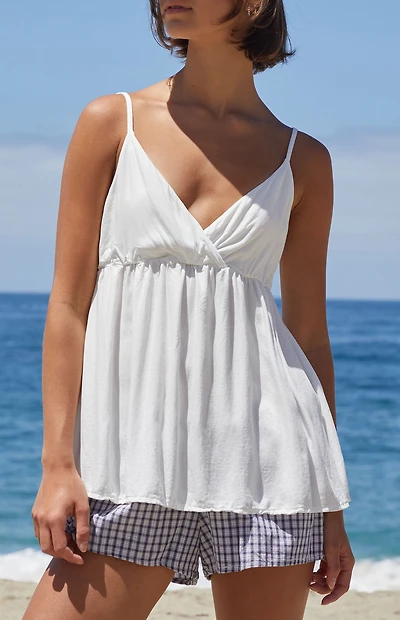 John Galt White Edith Tank Top