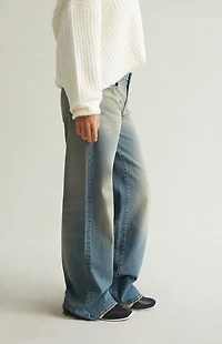 Pacsun Casey Low Rise Baggy Jeans Tinted Light Blue
