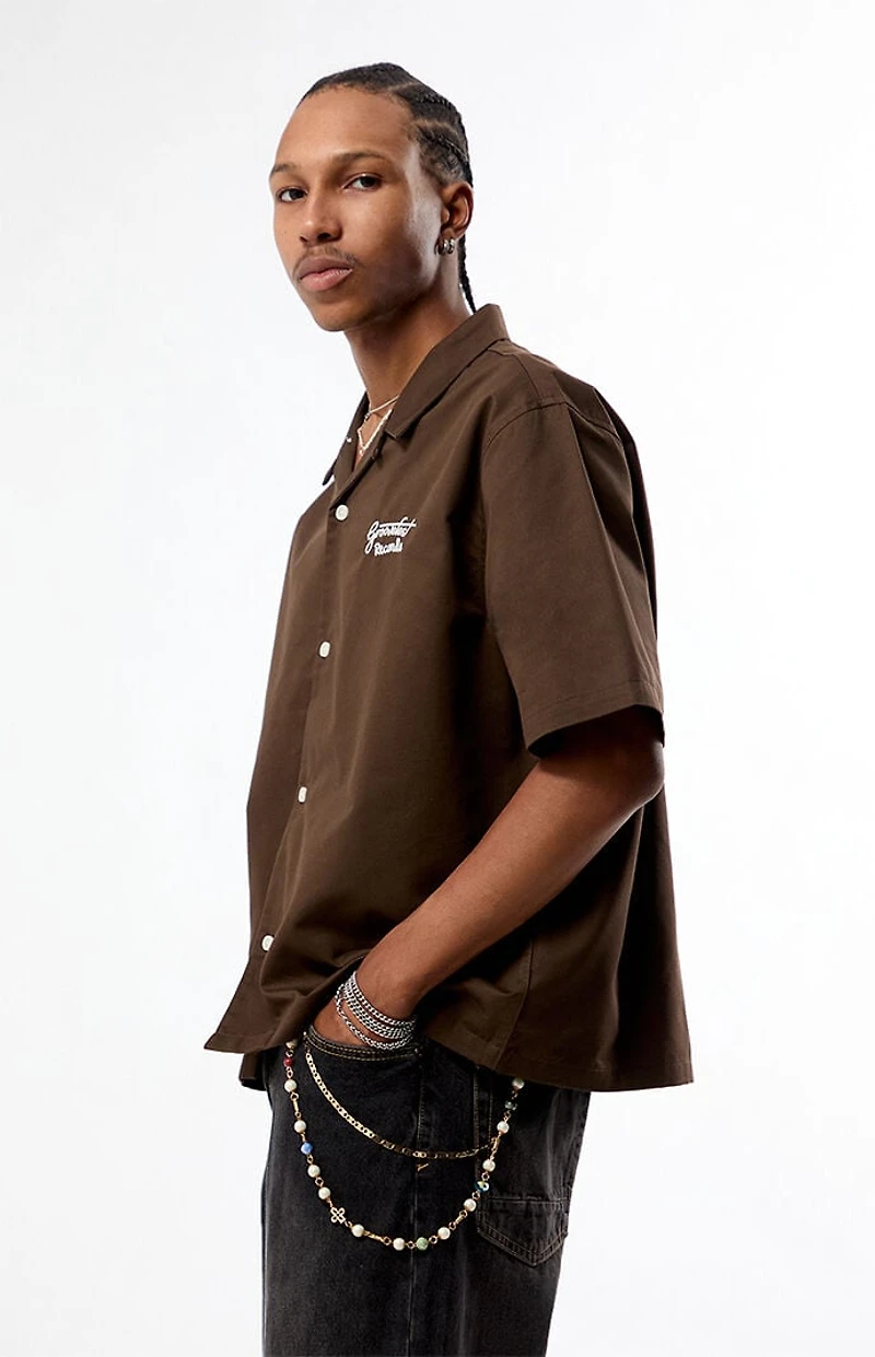 Pacsun Groove Records Chainstitch Camp Shirt