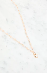 John Galt Pink Beaded Chain Necklace