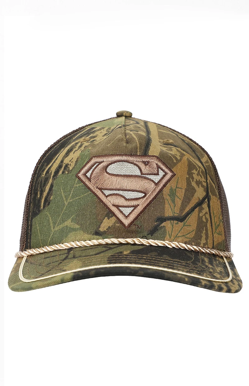 Superman Embroidered Logo Trucker Hat