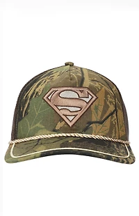 Superman Embroidered Logo Trucker Hat