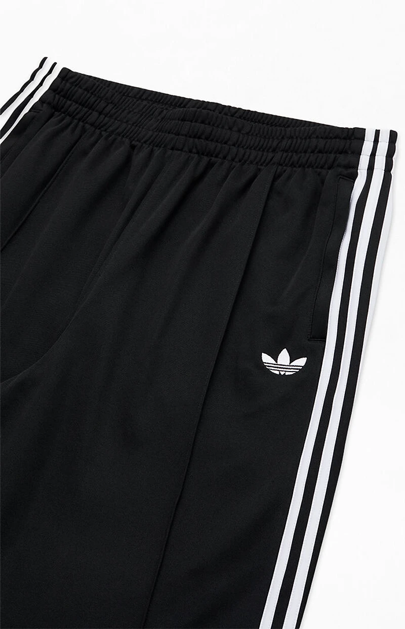 adidas Black Baggy Three Stripe Track Pants