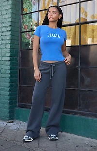 John Galt Dark Gray Hilary Yoga Baggy Sweatpants