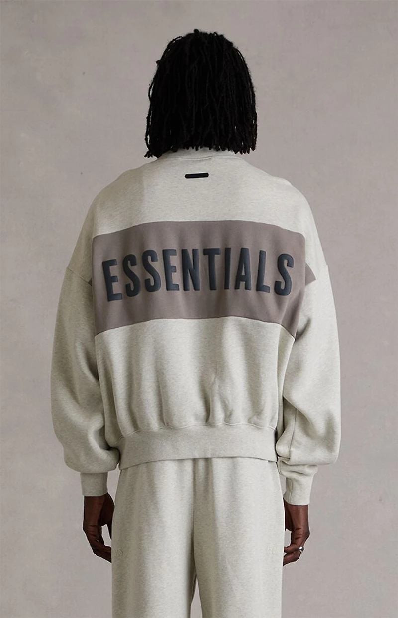 Fear of God ESSENTIALS Vanilla Paneled Cropped Relaxed Sweatshirt