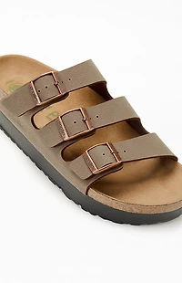 Birkenstock Women's Florida Platform Flex Vegan Leather Sandals Mocha