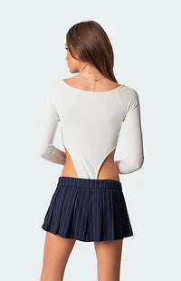 Edikted Soma High Cut Ribbed Bodysuit