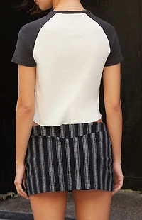 John Galt Black & White Louisa Mini Skort