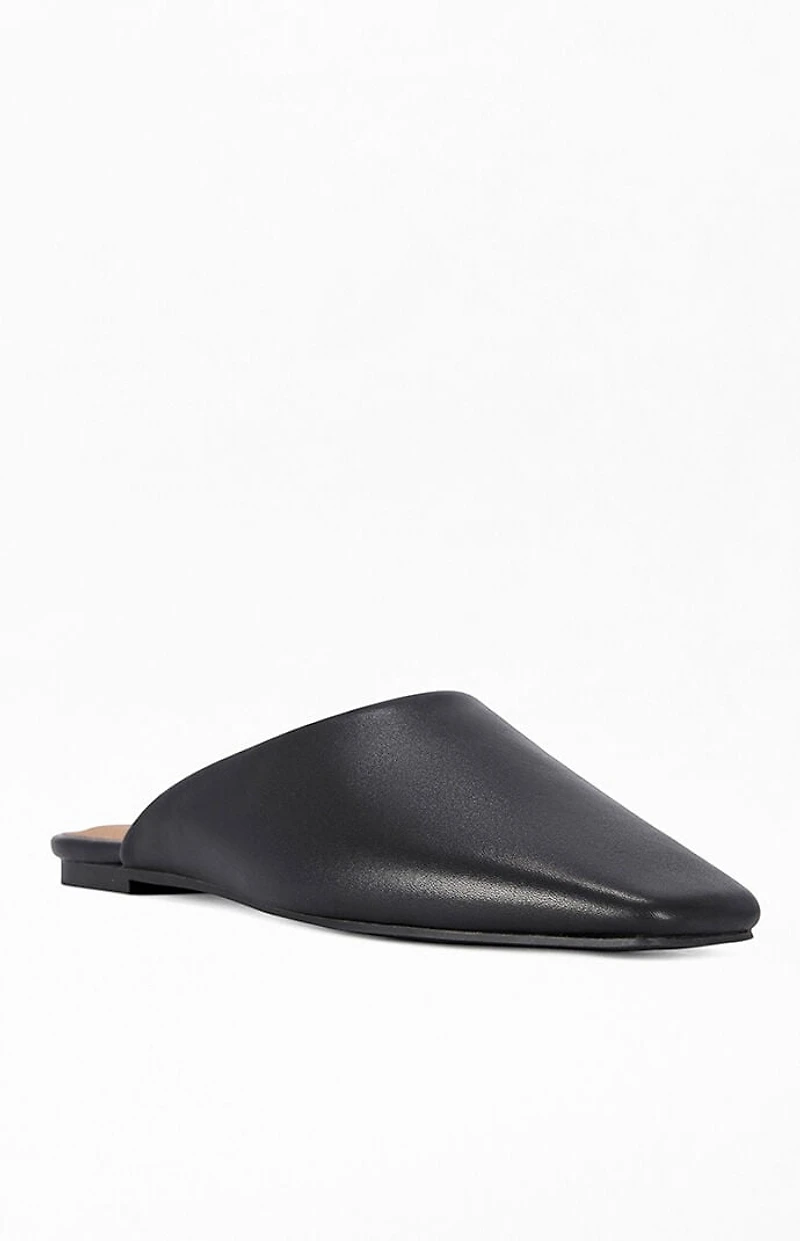 AZALEA WANG Women's Raphael Black Leather Flats