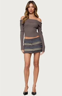 Edikted Lauren Knit Fold Over Top