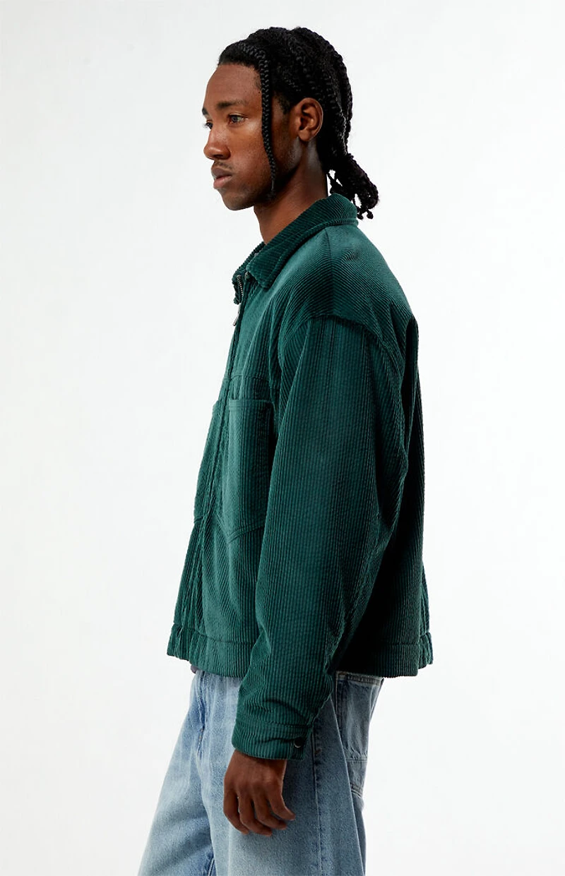 Pacsun Green Corduroy Billie Gas Jacket