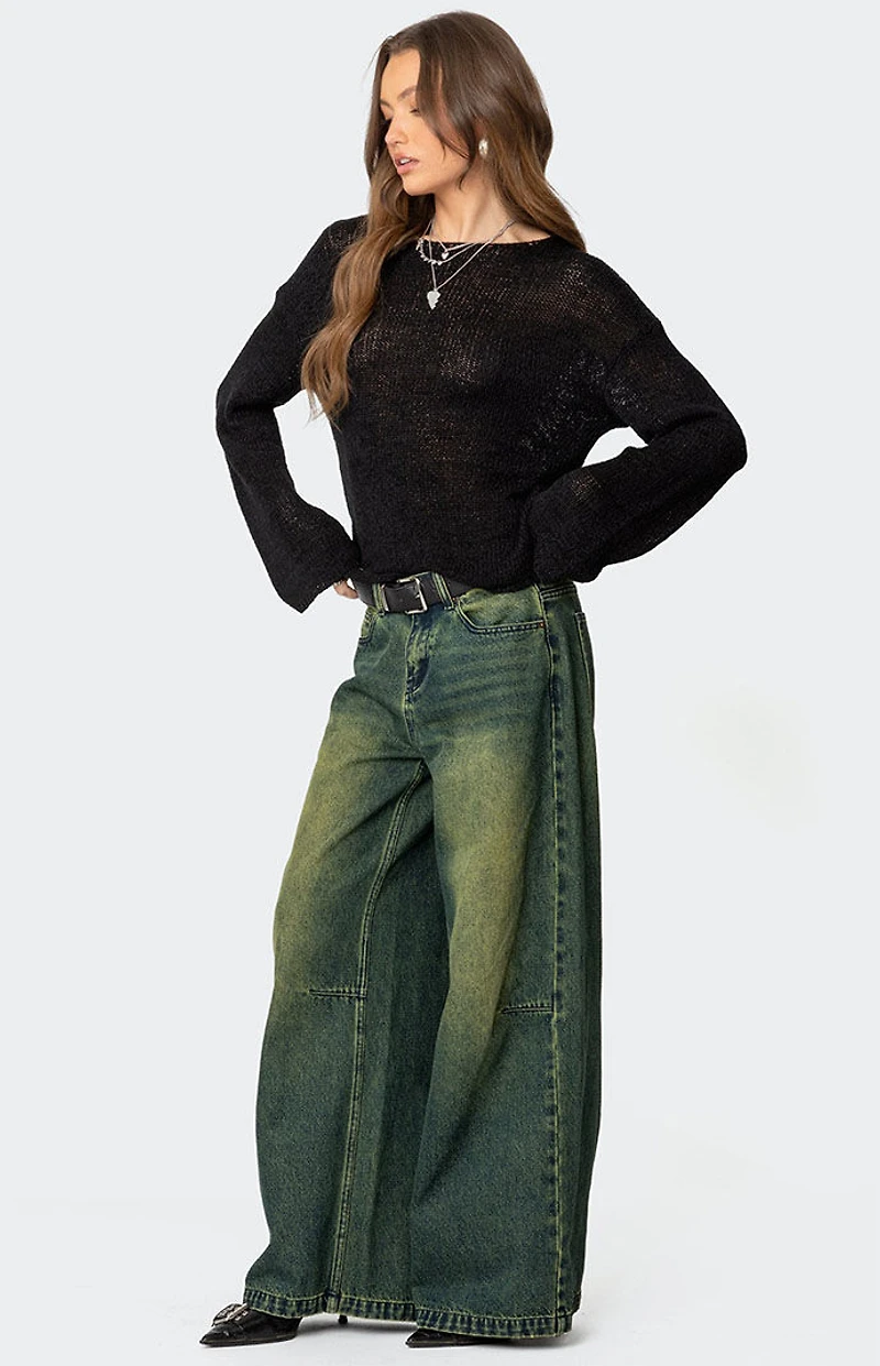 Edikted Shawn Washed Low Rise Jeans