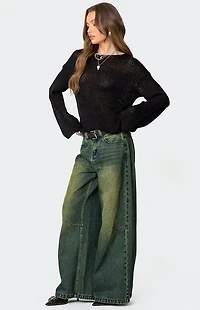 Edikted Shawn Washed Low Rise Jeans